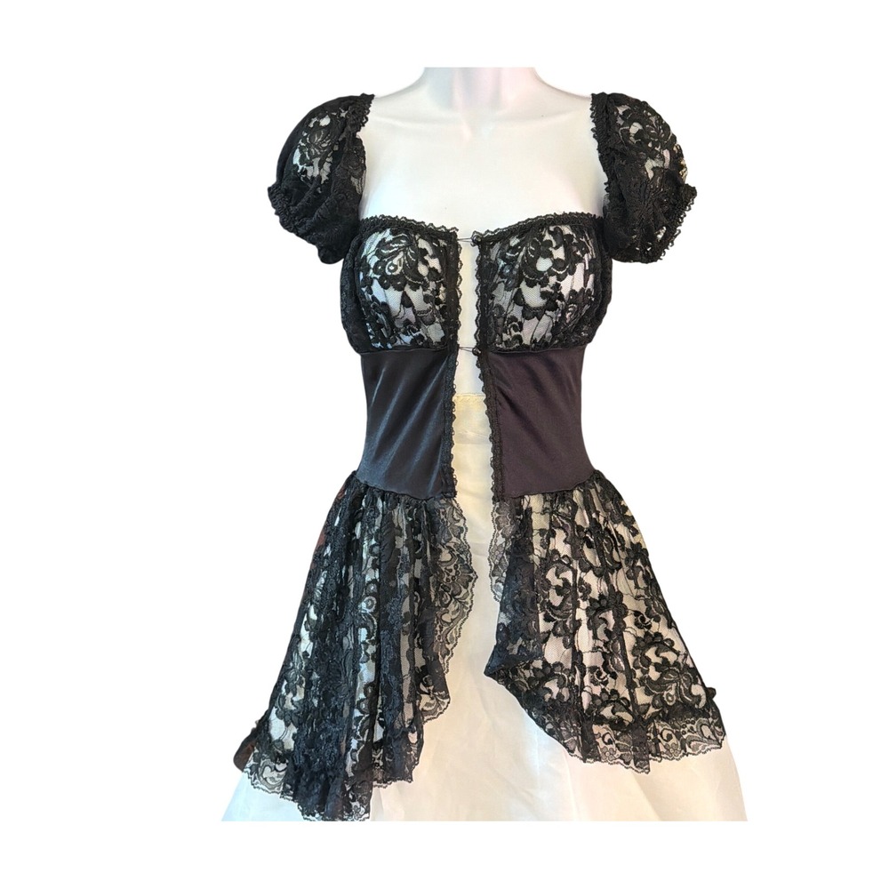 Vintage Coquette Lingerie Top Gothic Romance Whimsigoth Coquette Soft Grunge